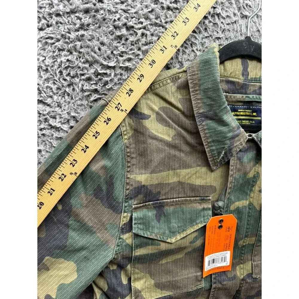 NWT Alpha Industries Dragon Tour Cotton Field‎ Coat Woodland Camo Mens Size M